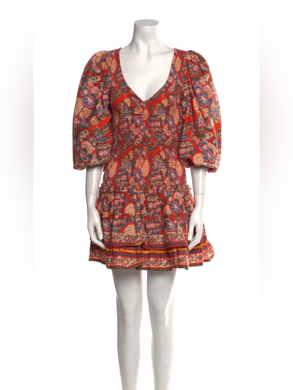 Love the Label Floral Smocked Puff Sleeve Mini Dress